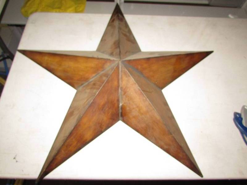LARGE METAL STAR, BROWN