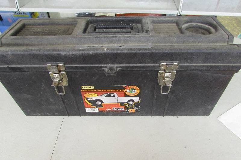 TOOL BOX WITH CONTENTS, PLUMBING SUPPLIES