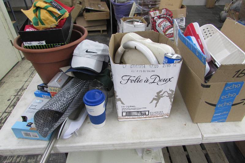 MISC HOUSEHOLD ITEMS, FLOWER POTS, FOOT PUMP AND MORE
