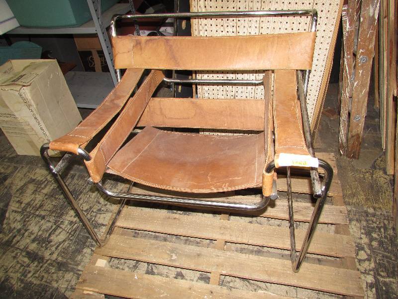 ADA CHAIR, LEATHER, METAL FRAME