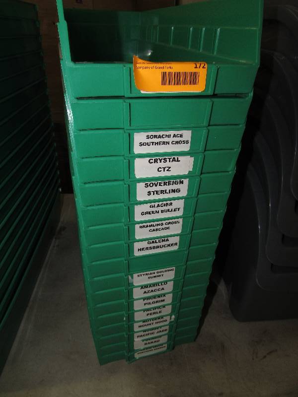 17 GREEN STORAGE BINS