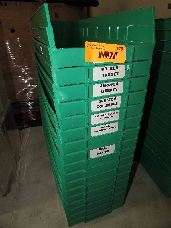 17 GREEN STORAGE BINS
