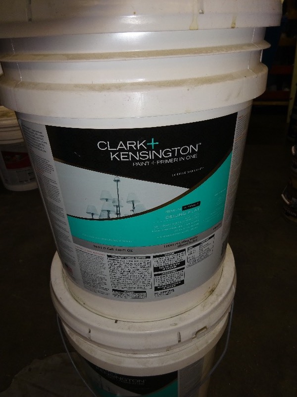 Clark and Kensington ceiling paint flat 2 - 5 gal new