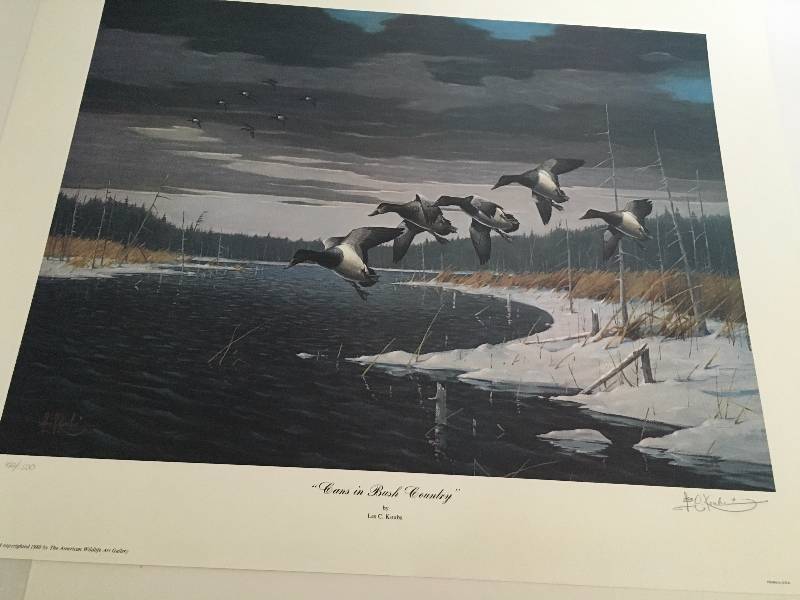 Cans in Bush Country by Les C. Kouba Signed Print
