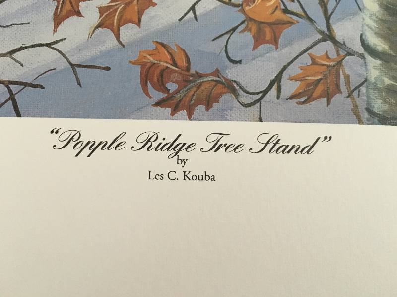 Popple Ridge Tree Stand by Les C. Kouba Signed Print