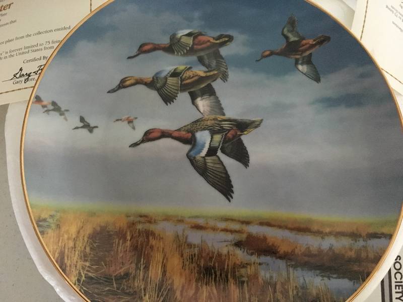 Feeding Time, Rice Rield Visitors, Over Water Plates by Ron Kleinkopf