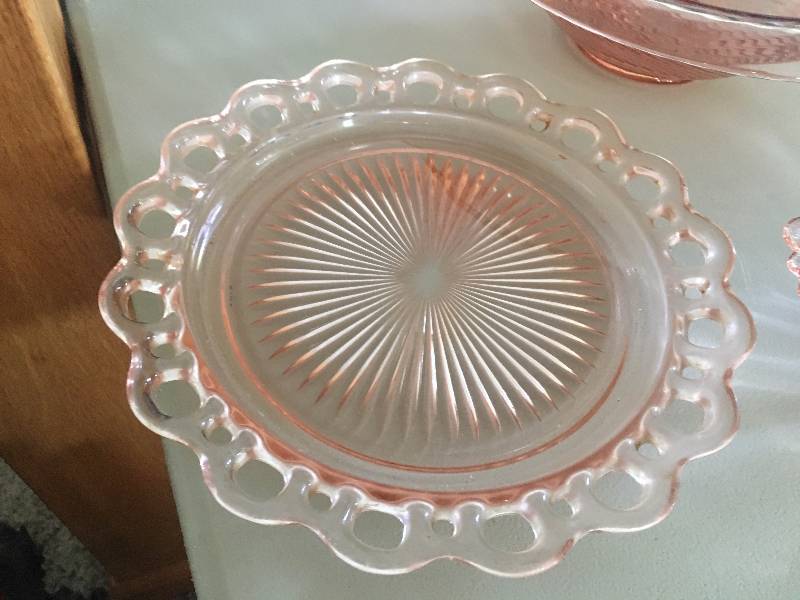 Pink Depression Serving Dishes