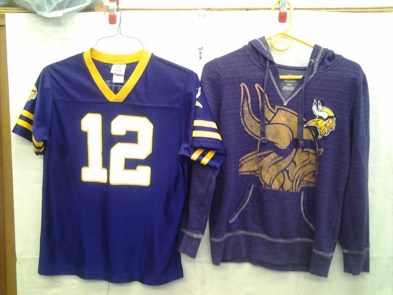 Ladies Size Medium Mn Vikings Hoodie & Youth XL #12 Harvin Jersey