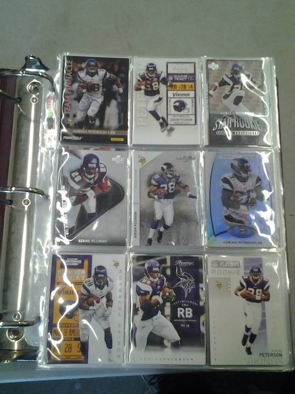 390 Football Cards Stars, Rookies, Vikings Excellent Condition