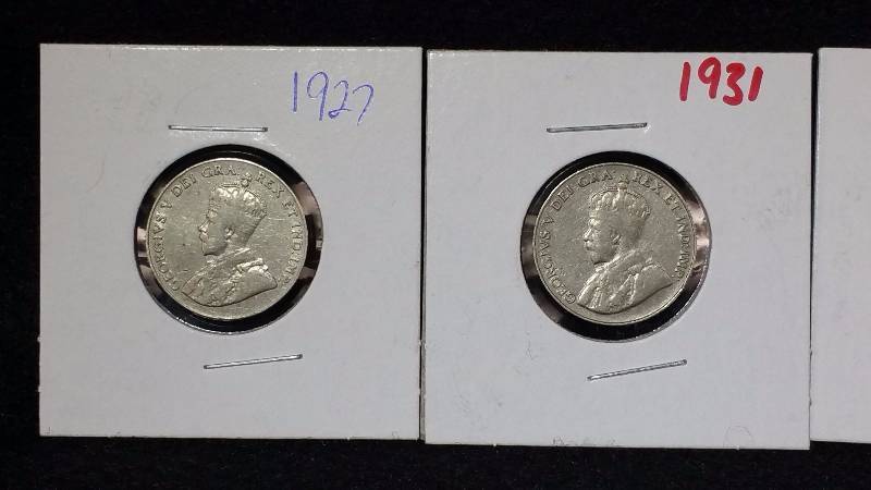 Older Canadian Nickels, 1920s - 1940s