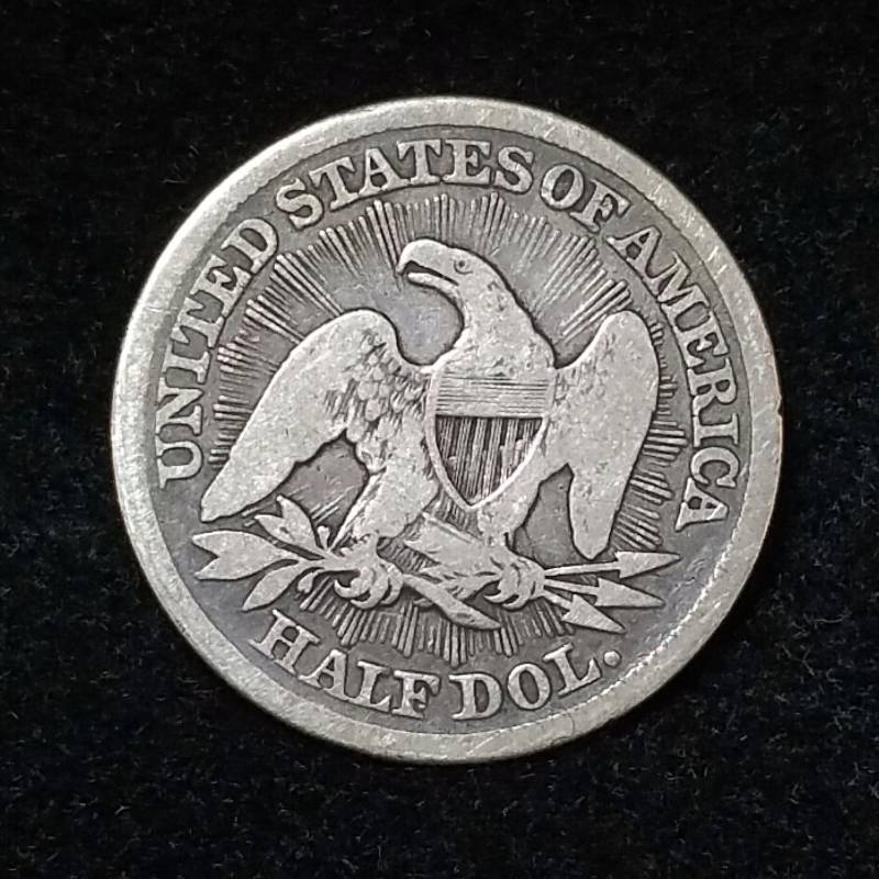 1853 Seated Liberty Silver Half Dollar