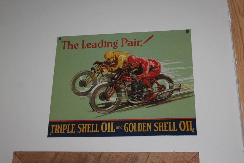 lot 17 image: The Leading Pair Shell Oil Sign