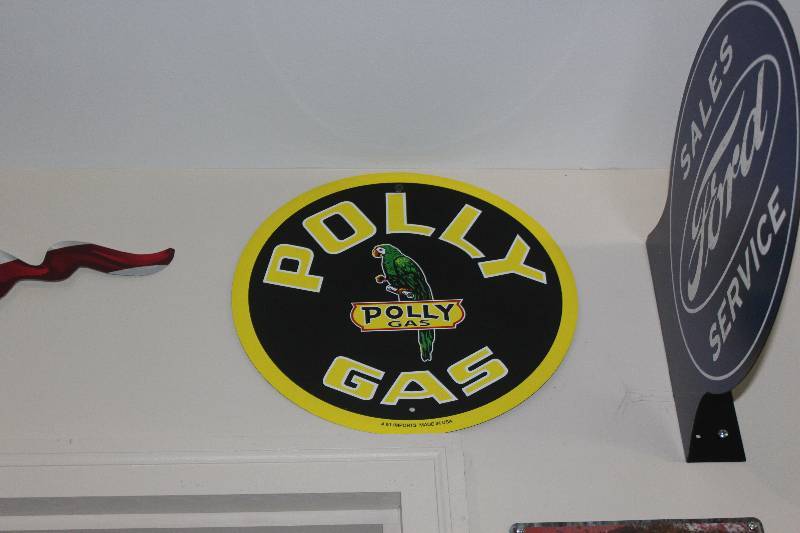 lot 36 image: Polly Gas Metal Sign