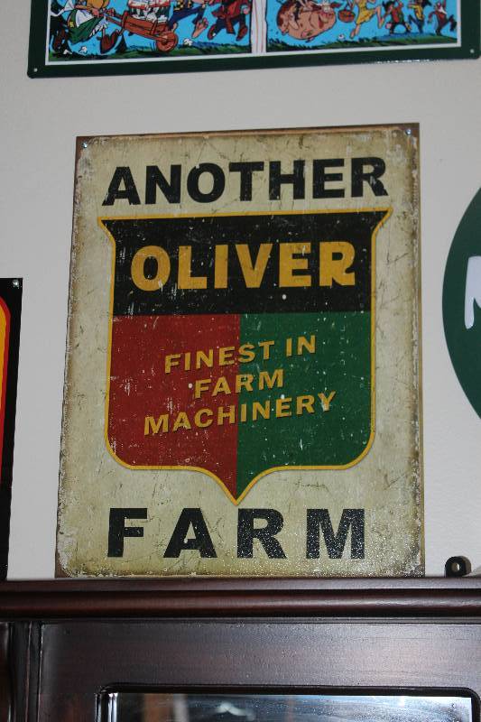 lot 45 image: Another Oliver Farm Metal Sign