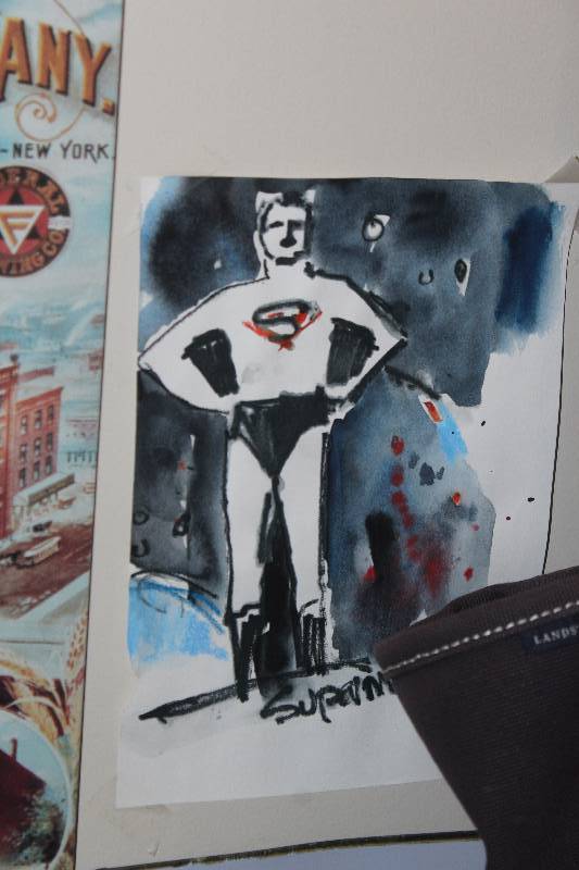 lot 52 image: Superman Paper Wall Art