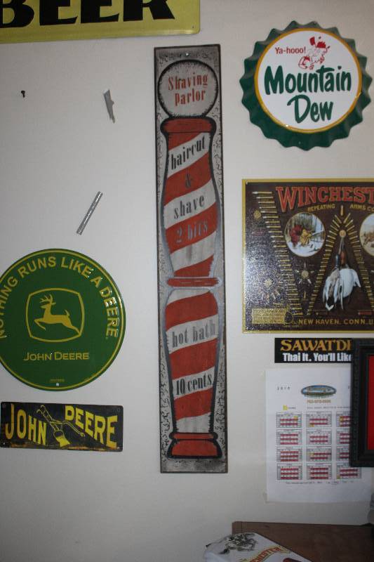 lot 68 image: Shaving Parlor Wood Sign
