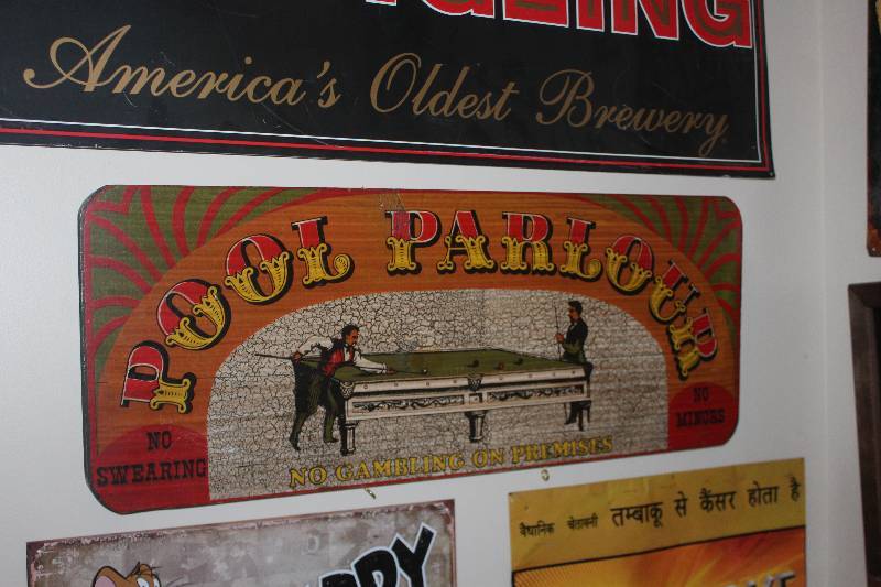 lot 78 image: Pool Parlour Wood Sign