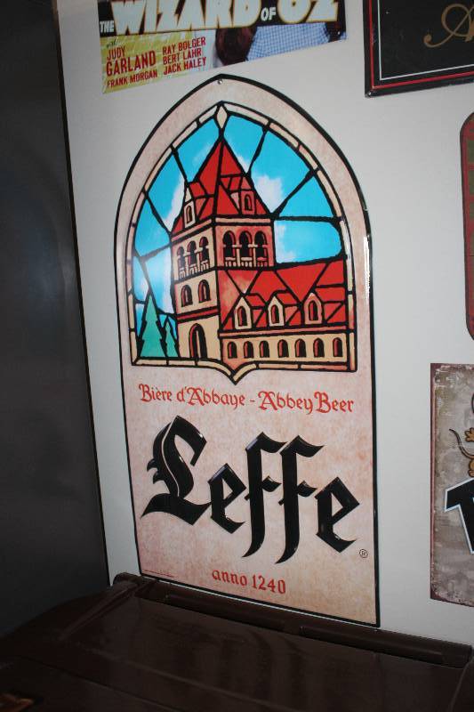 lot 83 image: Leffe Beer Metal Sign