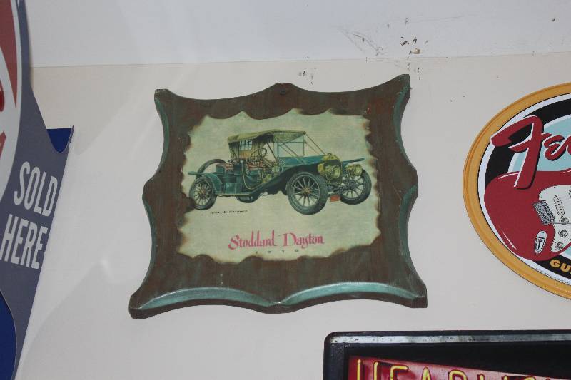 lot 92 image: Stoddard Dayton 1910 Car Wood Wall Art