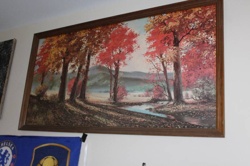 lot 114 image: Forest Landscape by Harland Young Signed Framed Wall Art