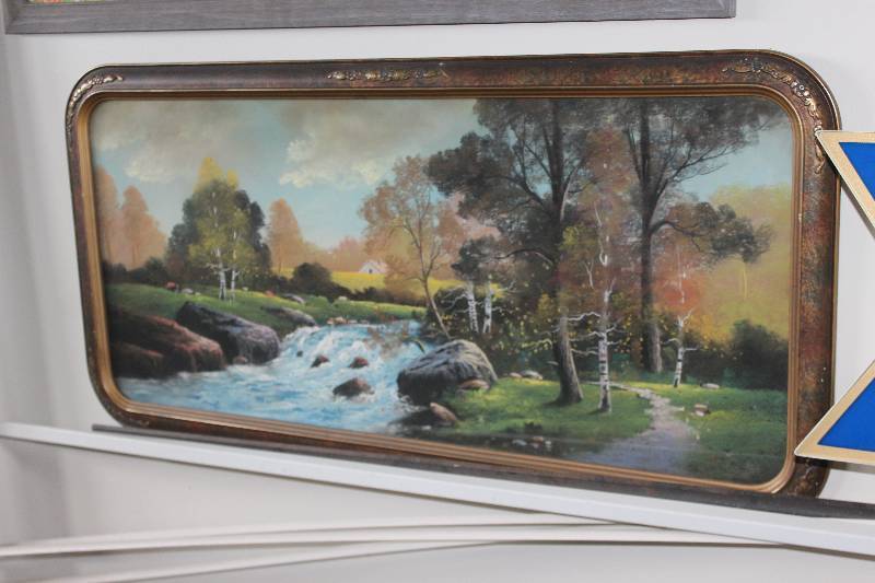 lot 123 image: River Framed Wall Art