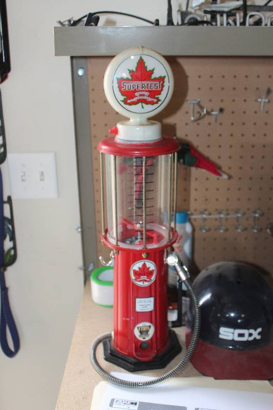 lot 134 image: Old Time Reproduction Circa 1920 Super Test Gasoline Gumball Machine