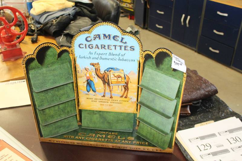 lot 132 image: Camel Cigarettes Metal Display Case