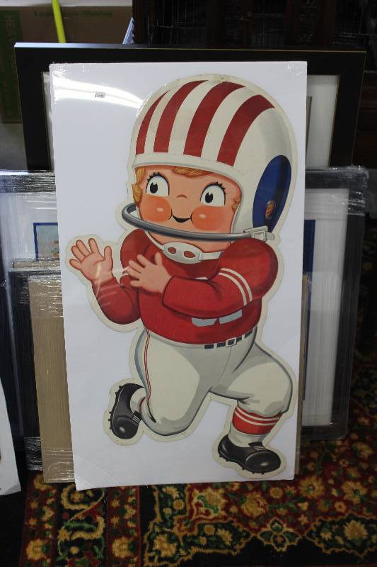 lot 165 image: Kraft Cheese Football Player Wall Art