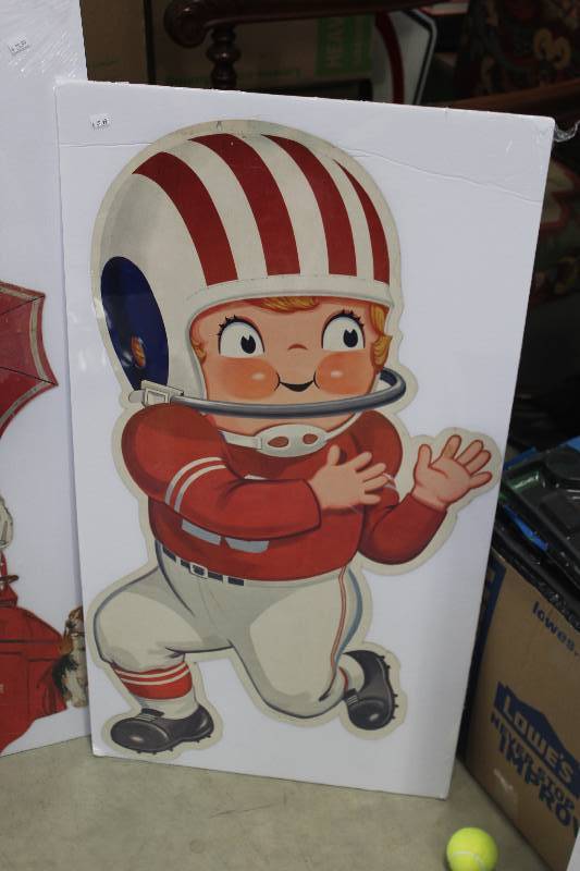lot 169 image: Kraft Cheese Football Player Wall Art