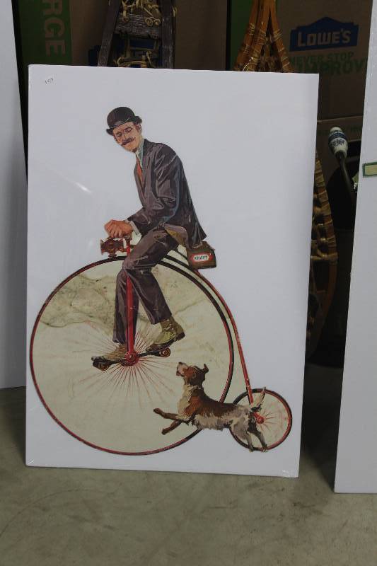 lot 171 image: Kraft Cheese Old Bicycle Wall Art