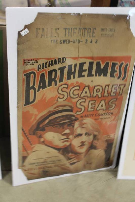 lot 182 image: Bartelmess Scarlet Seas Movie Wall Art