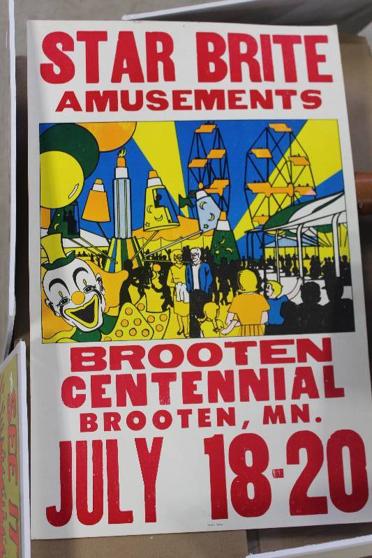 lot 185 image: Star Brite Amusements Brooten Centennial Wall Art