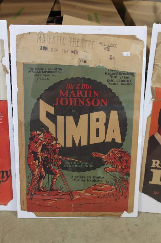 lot 189 image: Martin Johnsen Simba Movie Wall Art