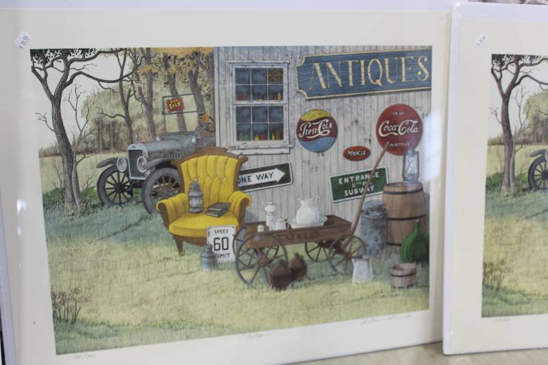 lot 194 image: Antiques by William Canton #186300 Signed Numbered Wall Art