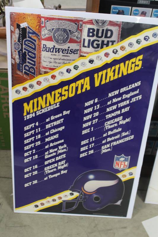 lot 201 image: Bud Light Minnesota Vikings Schedule Calendar