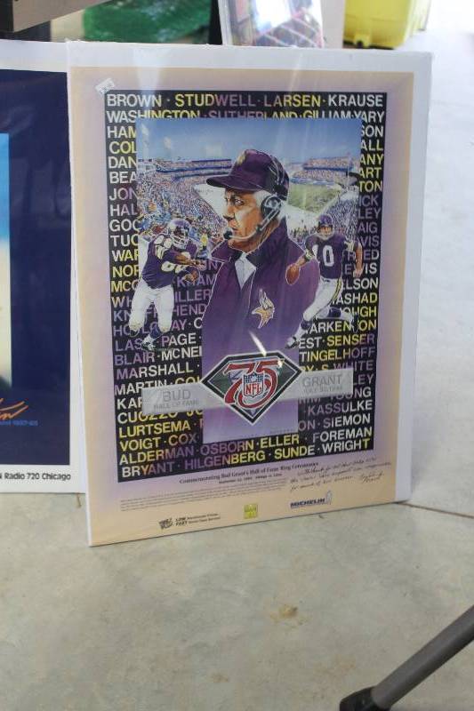 lot 207 image: Michelin Minnesota Vikings 75th Anniversary Wall Art