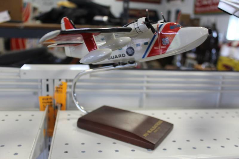 lot 211 image: HU-16 Albatross 172 Scale Model Airplane w Stand