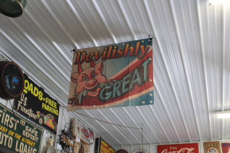 lot 285 image: Devishly Great, Rich & Sassy Porkys Sign