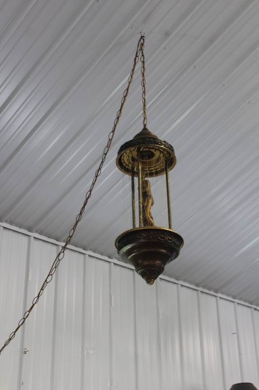 lot 272 image: Hanging Gold Lamp