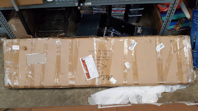 McLeland Design Upholstered Platform Bed - King, Cream Fabric, Carton 1 of 2 - DOES NOT INCLUDE HEADBOARD