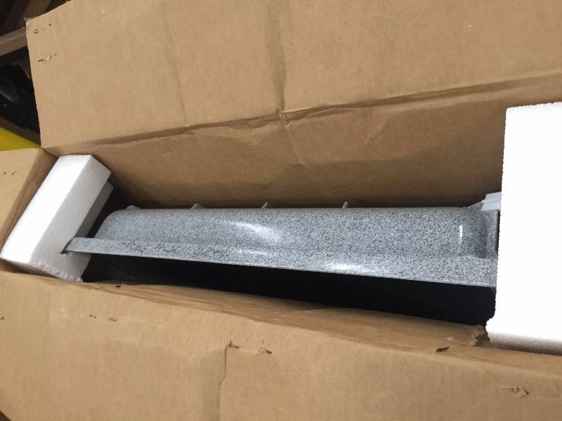 Swanstone Gray Granite FiberglassPlastic Composite Shower Base (Drain Included) (Common 34-in x 48-in open box never used
