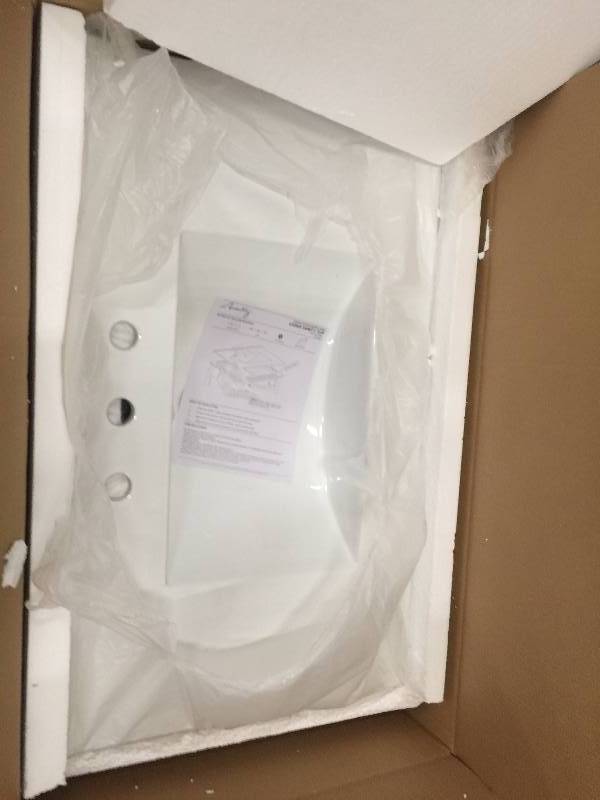 37 in. x 22 in. Vitreous China Vanity Top with Rectangular Bowl in White open box never used