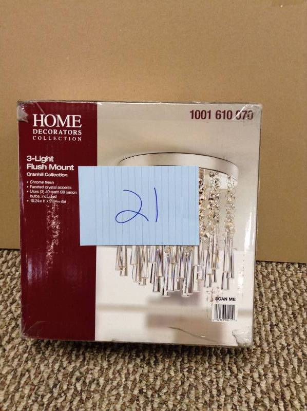 Home Decorators 3 Light Flush Mount Cranhill Collection