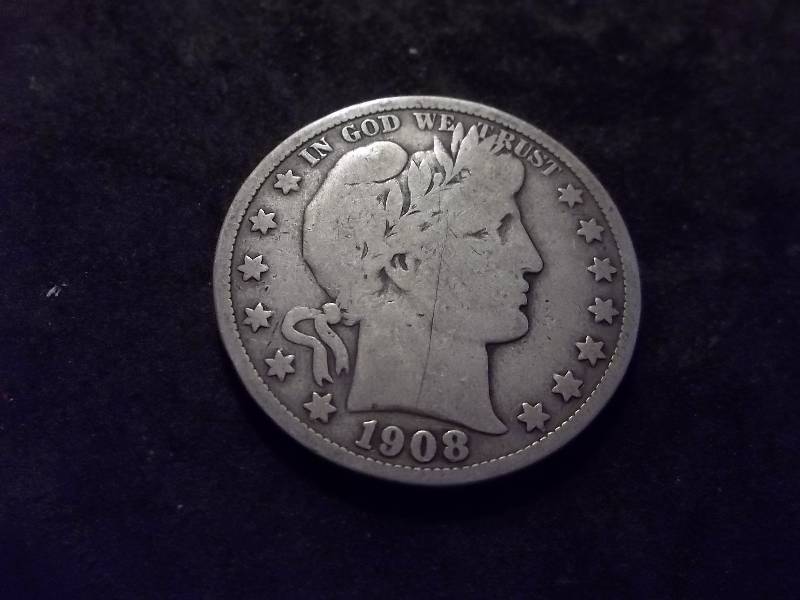 1908 S Barber Half Dollar
