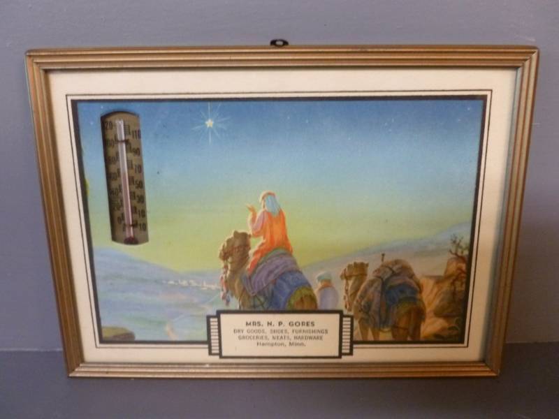 lot 25 image: Vintage Advertisement Thermometer