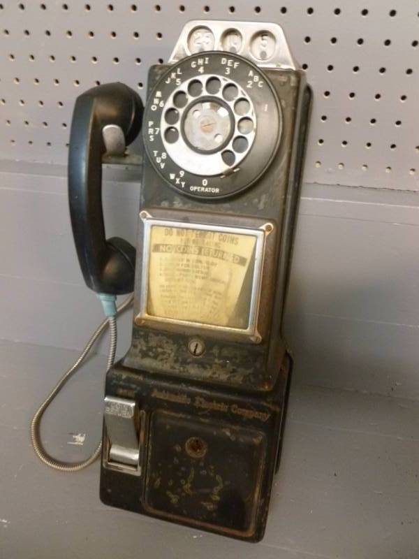 lot 51 image: Vintage Pay Telephone