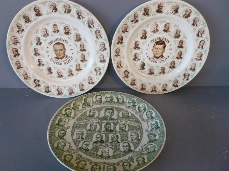 lot 154 image: Vintage Presidents Plates