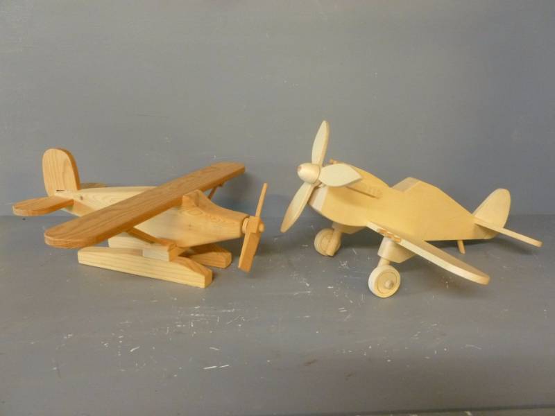 lot 327 image: Custom Made Wooden Airplanes