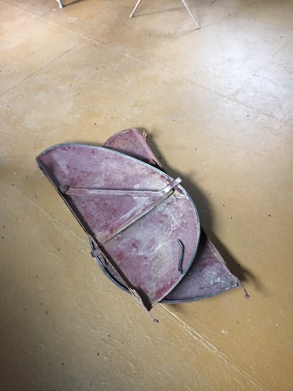 1- PAIR OLD CAR FENDER SKIRTS