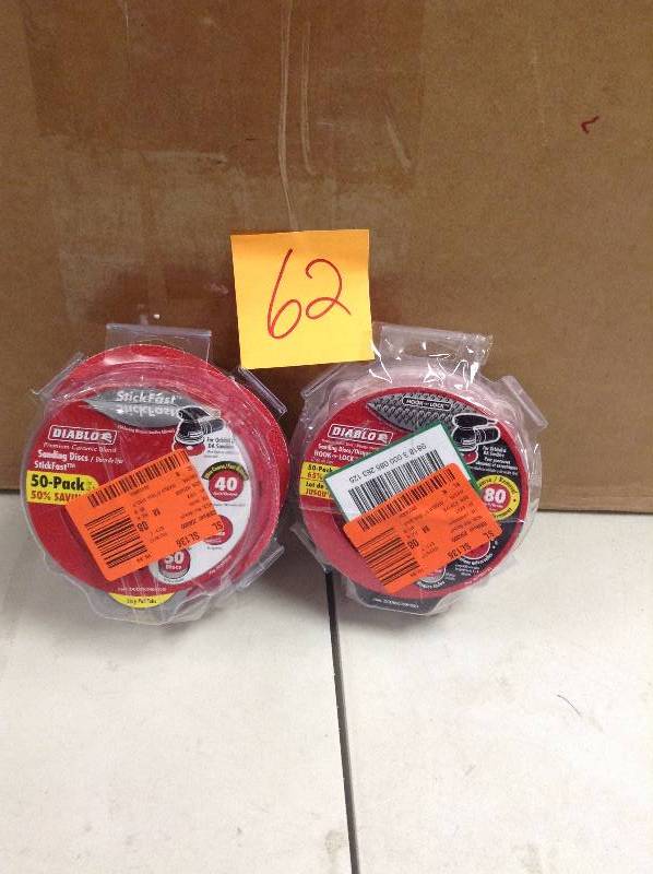 lot of 2 diablo packs of 50 sanding disks stick fast